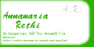 annamaria rethi business card